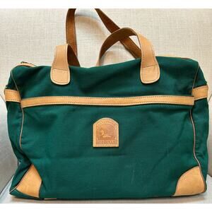 Banner House Duck Canvas Double Leather Handle Bag 12”x15”x9”